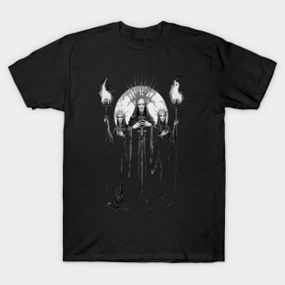 Initiates Of The Flame - occult esoteric fantasy illustration T-Shirt